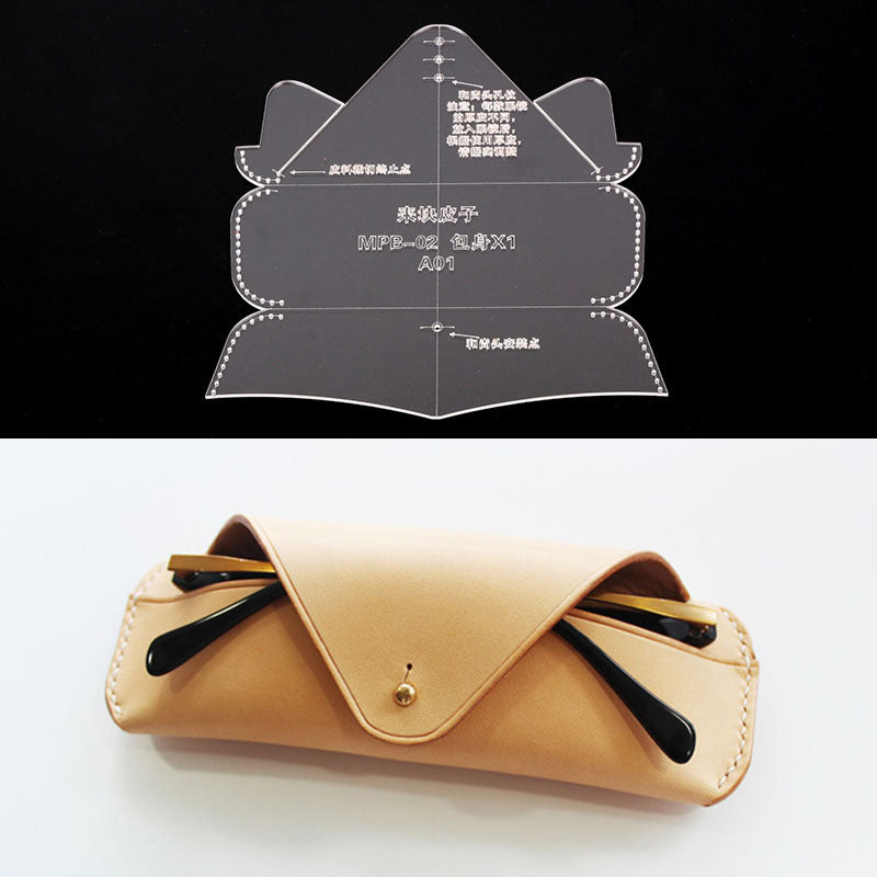 Acrylic Leathercraft Template Pattern For Glasses case Bag Handmade DIY MPB-02