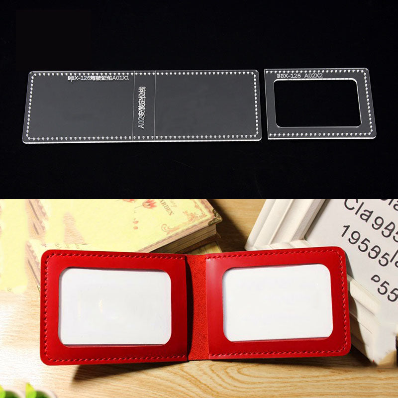 Acryl Führerschein Tasche Halter Leder Handwerk Muster Schablone Vorlage DIY