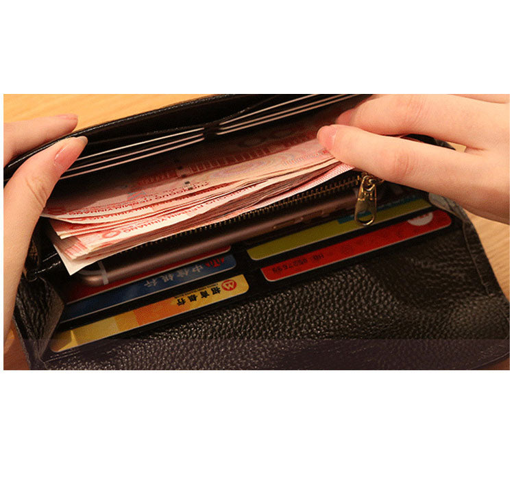 Plantilla de patrón para billetera larga de acrílico con cremallera para manualidades de cuero YKL-0148