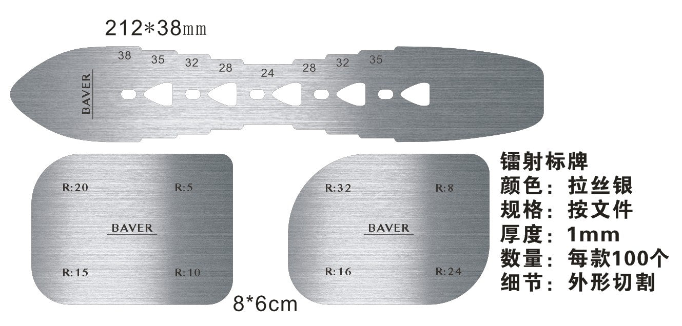 LeatherCraft Gürtelstanzer, Lochabstandsschablone mit Bogenfilet-Designlineal-Set, US