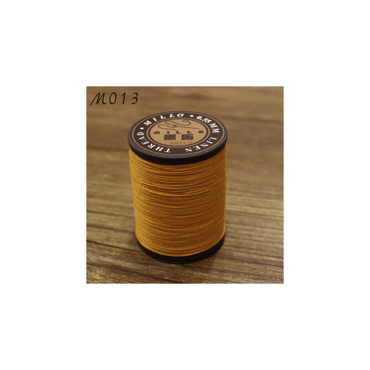 Hilo encerado de lino puro profesional de 0,55 mm, 150 m, para coser a mano trabajos de artesanía en cuero