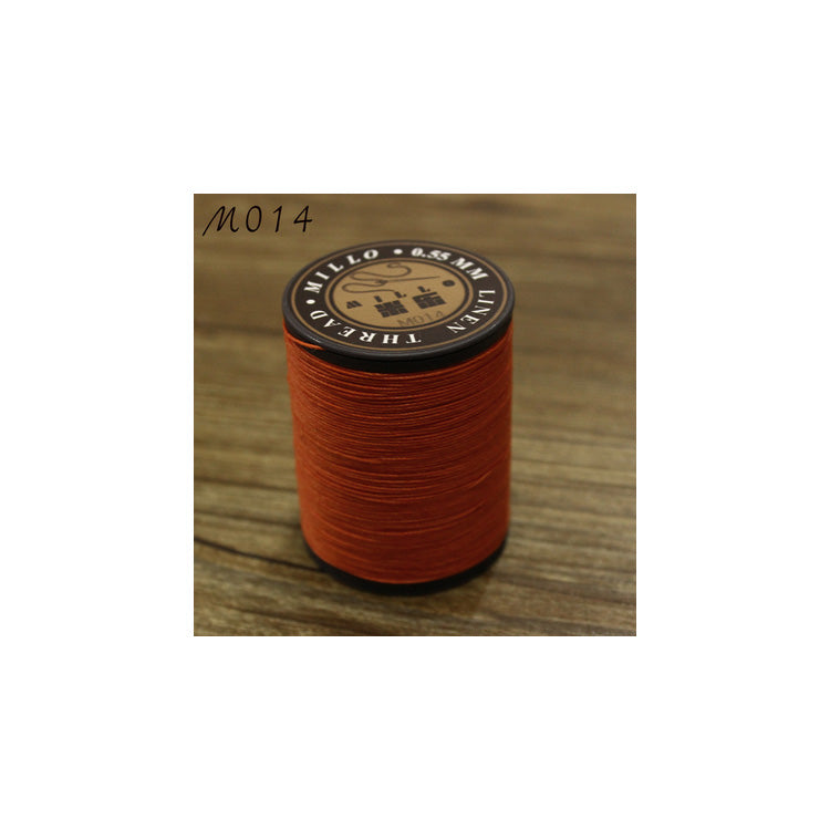 Hilo encerado de lino puro profesional de 0,55 mm, 150 m, para coser a mano trabajos de artesanía en cuero