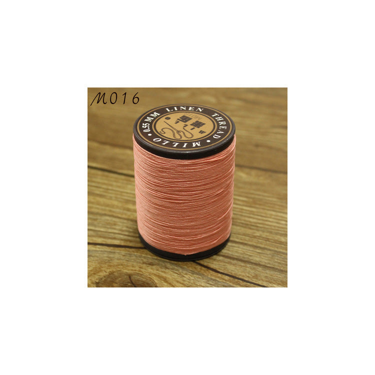 Hilo encerado de lino puro profesional de 0,55 mm, 150 m, para coser a mano trabajos de artesanía en cuero