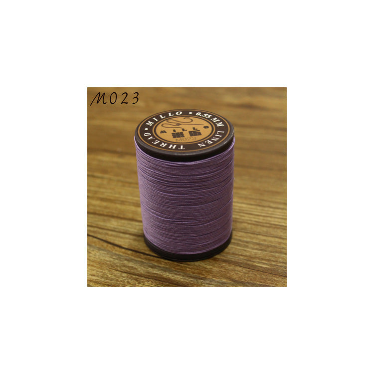 Hilo encerado de lino puro profesional de 0,55 mm, 150 m, para coser a mano trabajos de artesanía en cuero