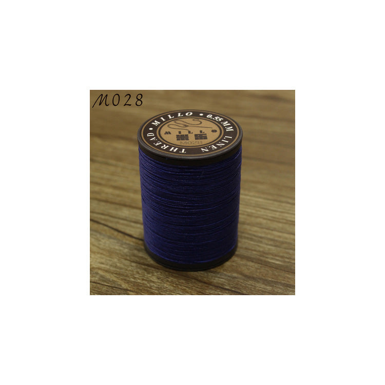 Hilo encerado de lino puro profesional de 0,55 mm, 150 m, para coser a mano trabajos de artesanía en cuero