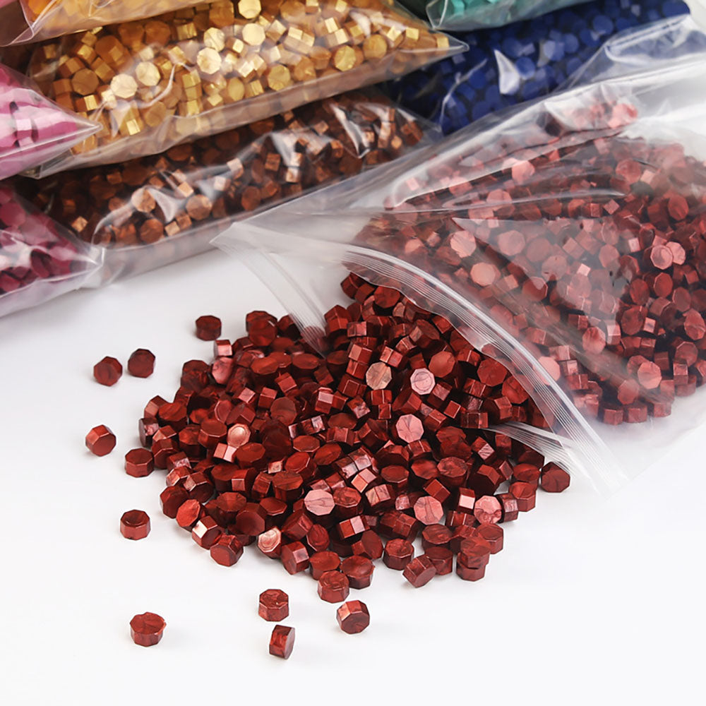 200/600 stück/500g Bunte Versiegelung Siegel Stempel Wachs Perlen Kit Organizer Lagerung