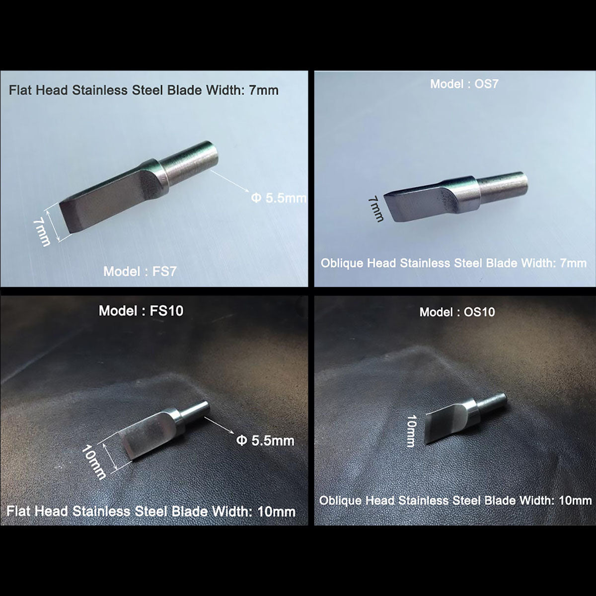 Hoja de acero/nanocerámica para cuchillo de trinchar, herramienta de artesanía de cuero giratoria para cortar