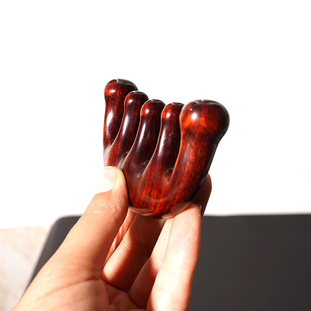 Wood Craft Nature Green Sandalwood Meridians Massage Comb Health Hair Therapy