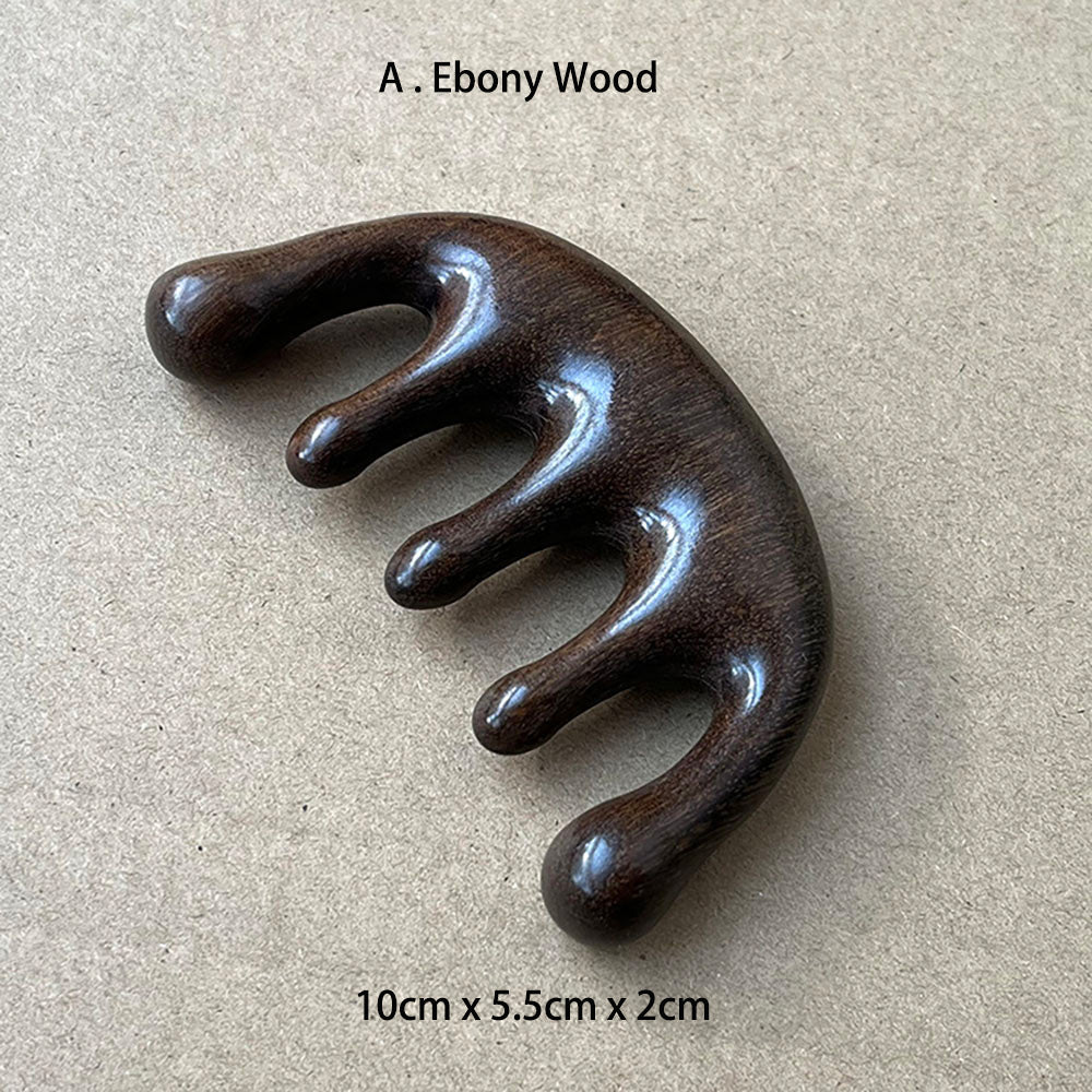 Wood Craft Nature Green Sandalwood Meridians Massage Comb Health Hair Therapy