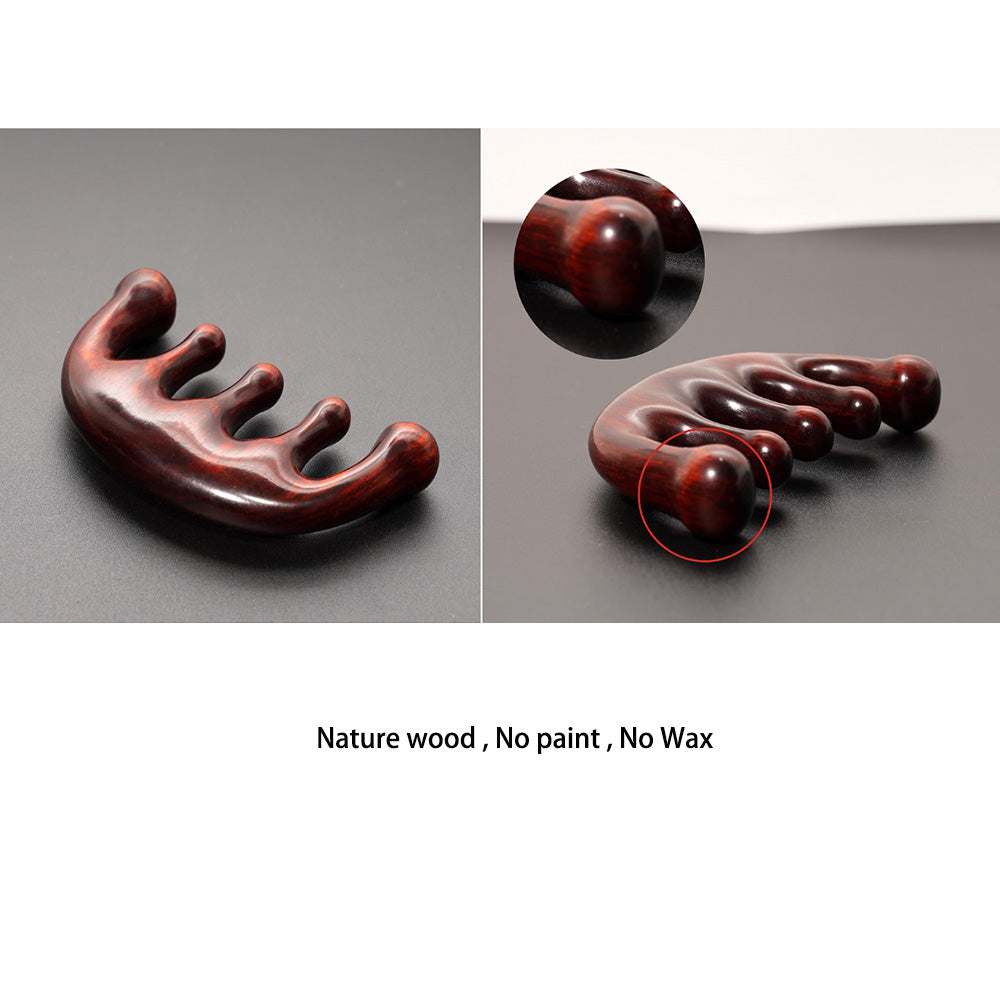 Wood Craft Nature Green Sandalwood Meridians Massage Comb Health Hair Therapy