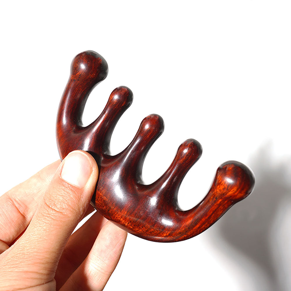 Wood Craft Nature Green Sandalwood Meridians Massage Comb Health Hair Therapy