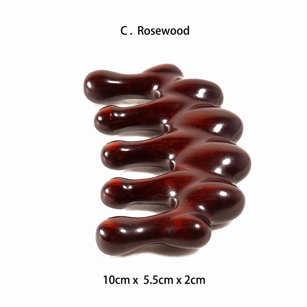 Wood Craft Nature Green Sandalwood Meridians Massage Comb Health Hair Therapy