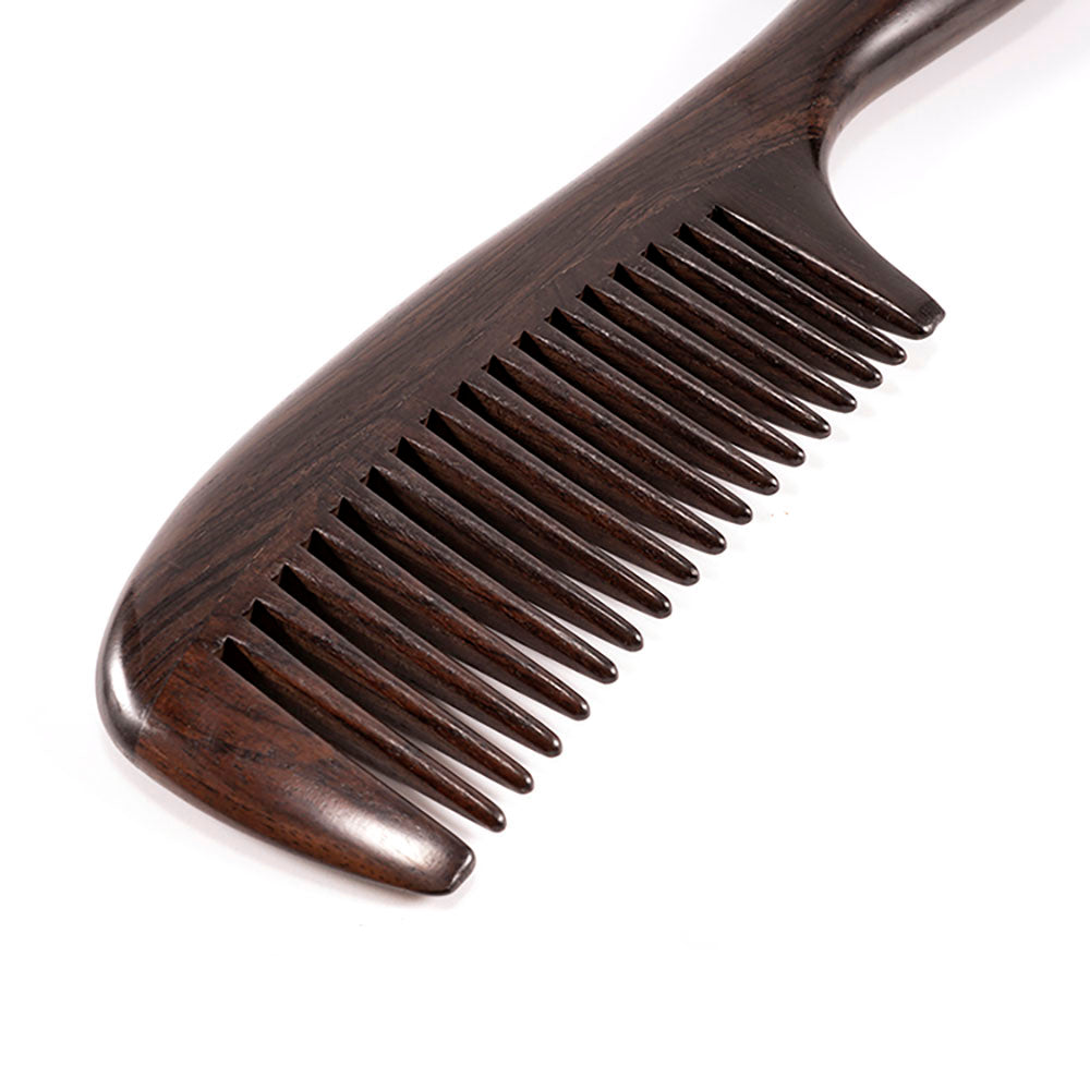 Wood Craft Blackwood Traditional Art Spliching Massage Comb Health Hair Therapy