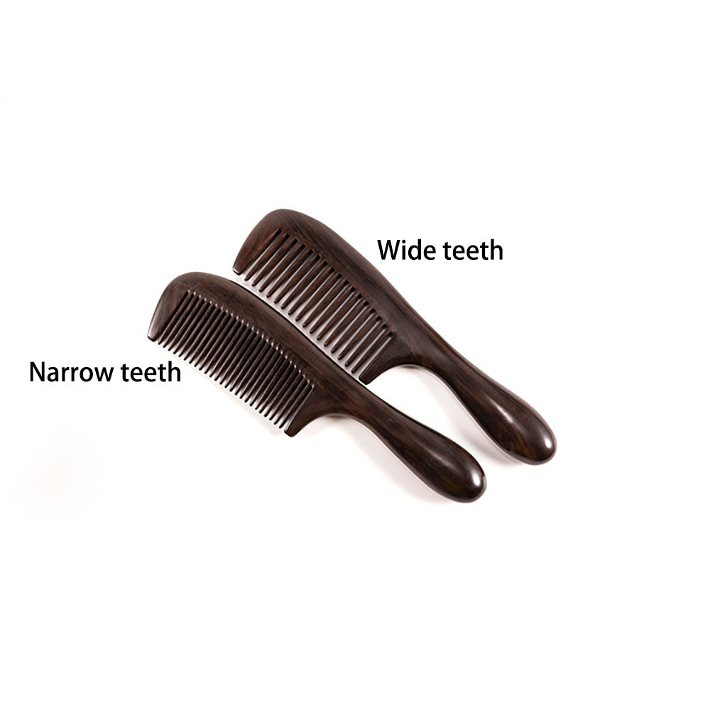 Wood Craft Blackwood Traditional Art Spliching Massage Comb Health Hair Therapy