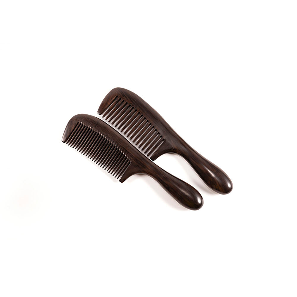 Wood Craft Blackwood Traditional Art Spliching Massage Comb Health Hair Therapy