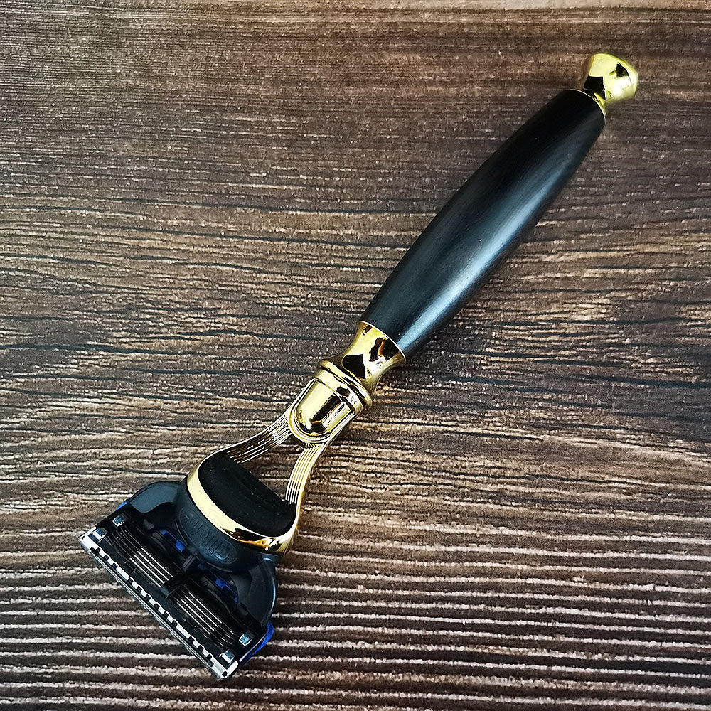 Handgefertigter Rasierer mit Edelholzgriff, passend für Gillette Shaver Fusion 5 Klingen, Geschenk