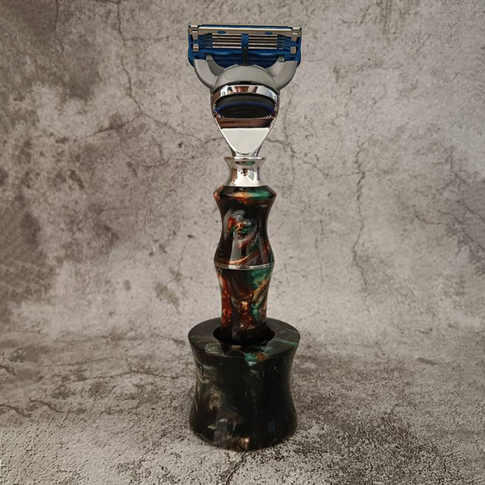 Custom made Resin Art Handle Razor Fit for Gillette Shaver Fusion 5 blades Gift