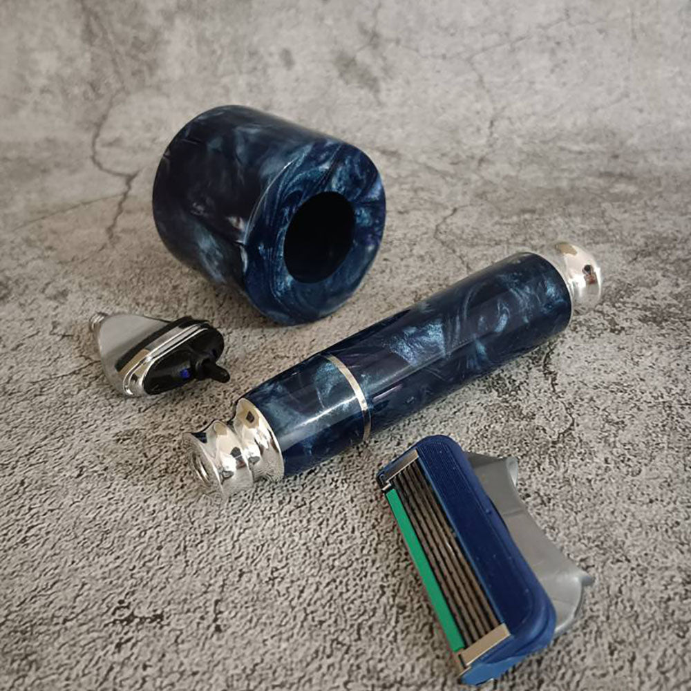 Custom made Resin Art Handle Razor Fit for Gillette Shaver Fusion 5 blades Gift