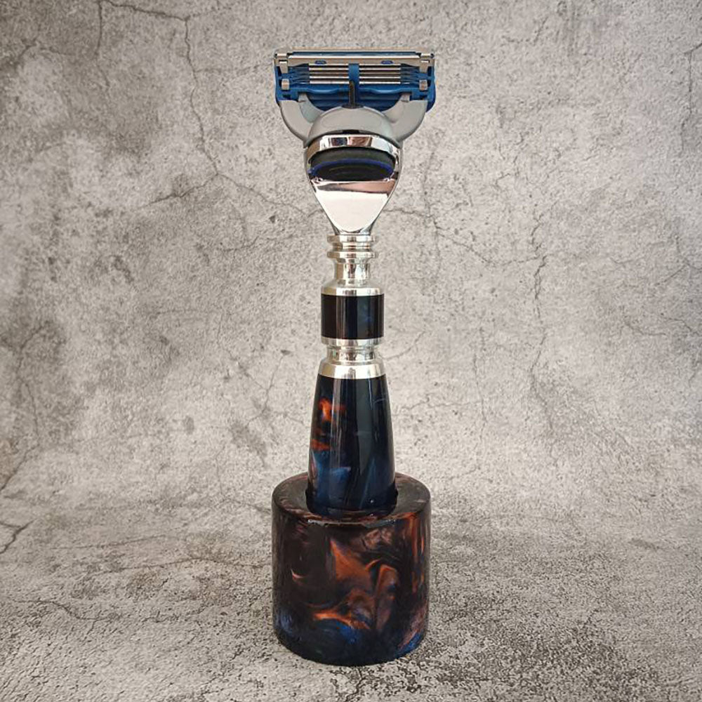 Custom made Resin Art Handle Razor Fit for Gillette Shaver Fusion 5 blades Gift