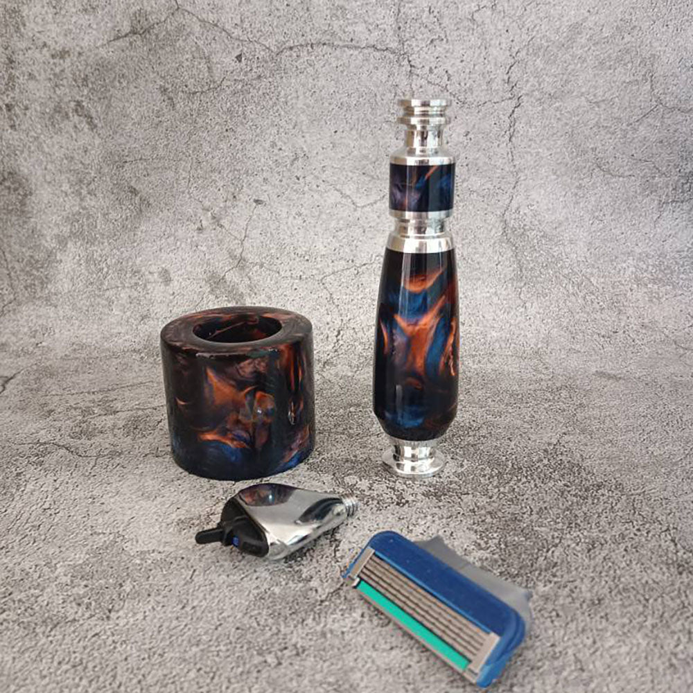 Custom made Resin Art Handle Razor Fit for Gillette Shaver Fusion 5 blades Gift