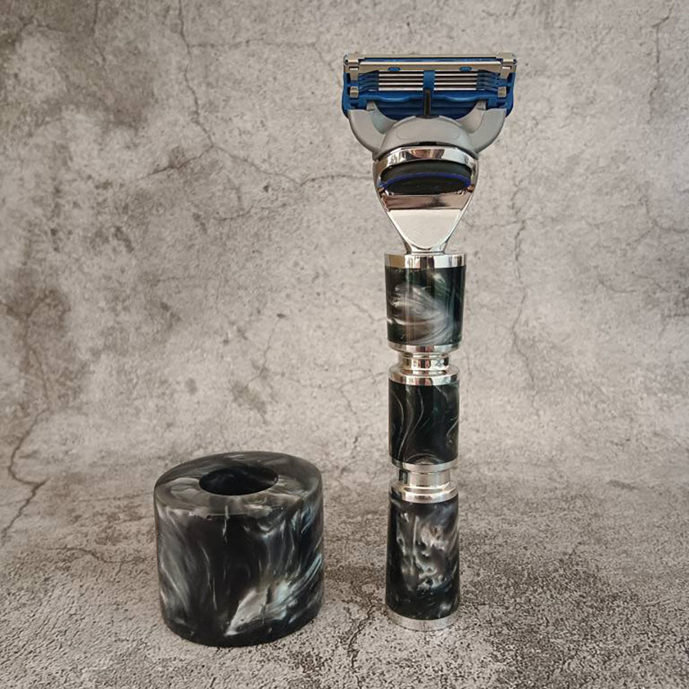 Custom made Resin Art Handle Razor Fit for Gillette Shaver Fusion 5 blades Gift
