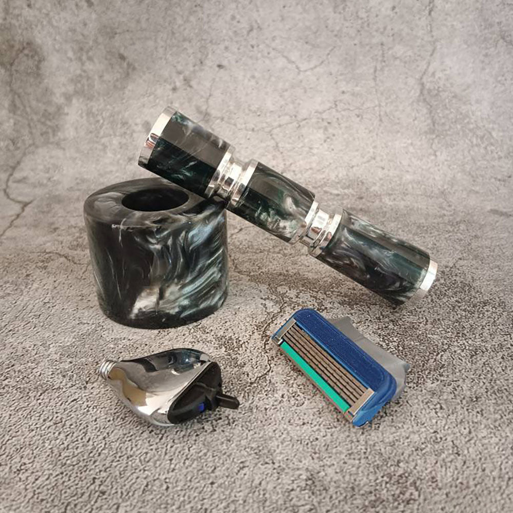 Custom made Resin Art Handle Razor Fit for Gillette Shaver Fusion 5 blades Gift