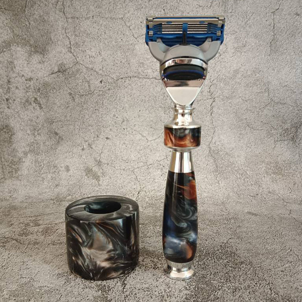 Custom made Resin Art Handle Razor Fit for Gillette Shaver Fusion 5 blades Gift