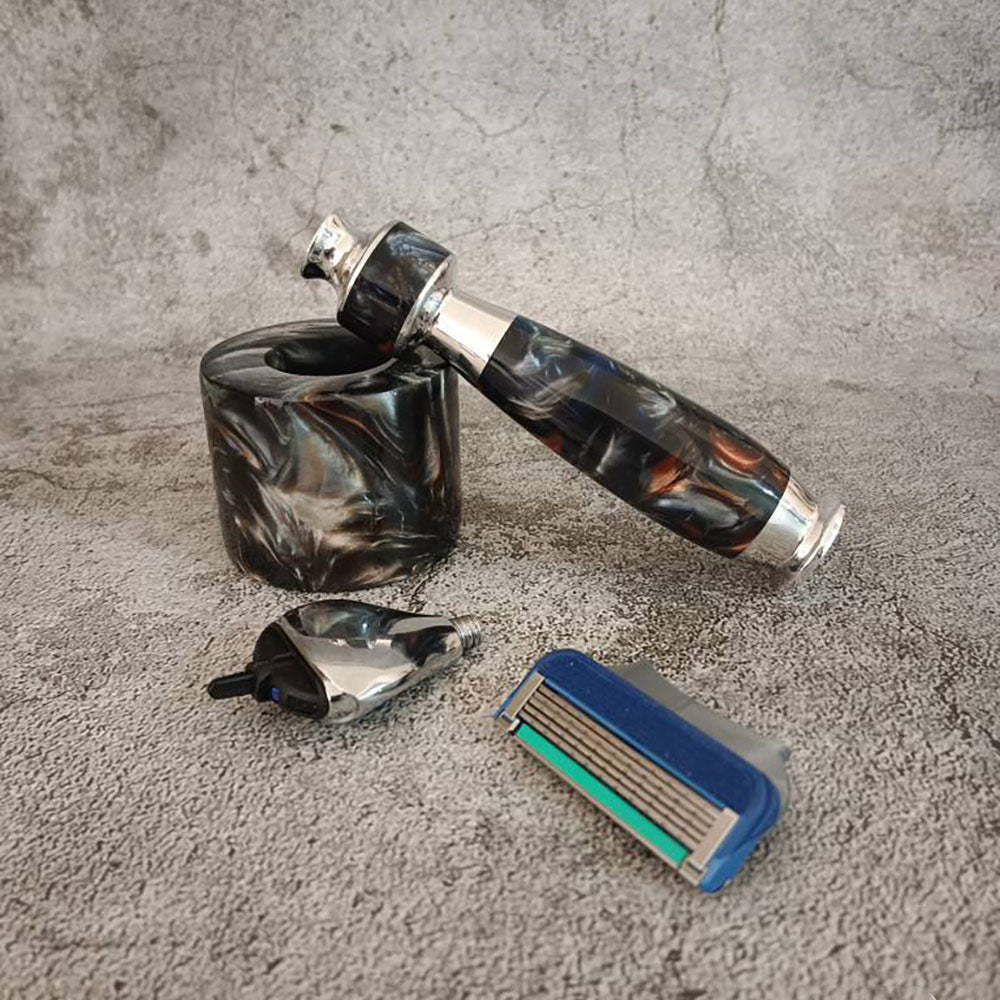 Custom made Resin Art Handle Razor Fit for Gillette Shaver Fusion 5 blades Gift