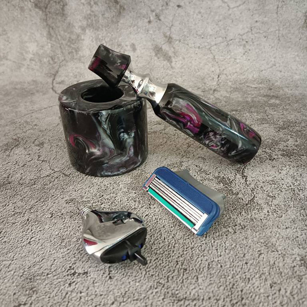 Custom made Resin Art Handle Razor Fit for Gillette Shaver Fusion 5 blades Gift