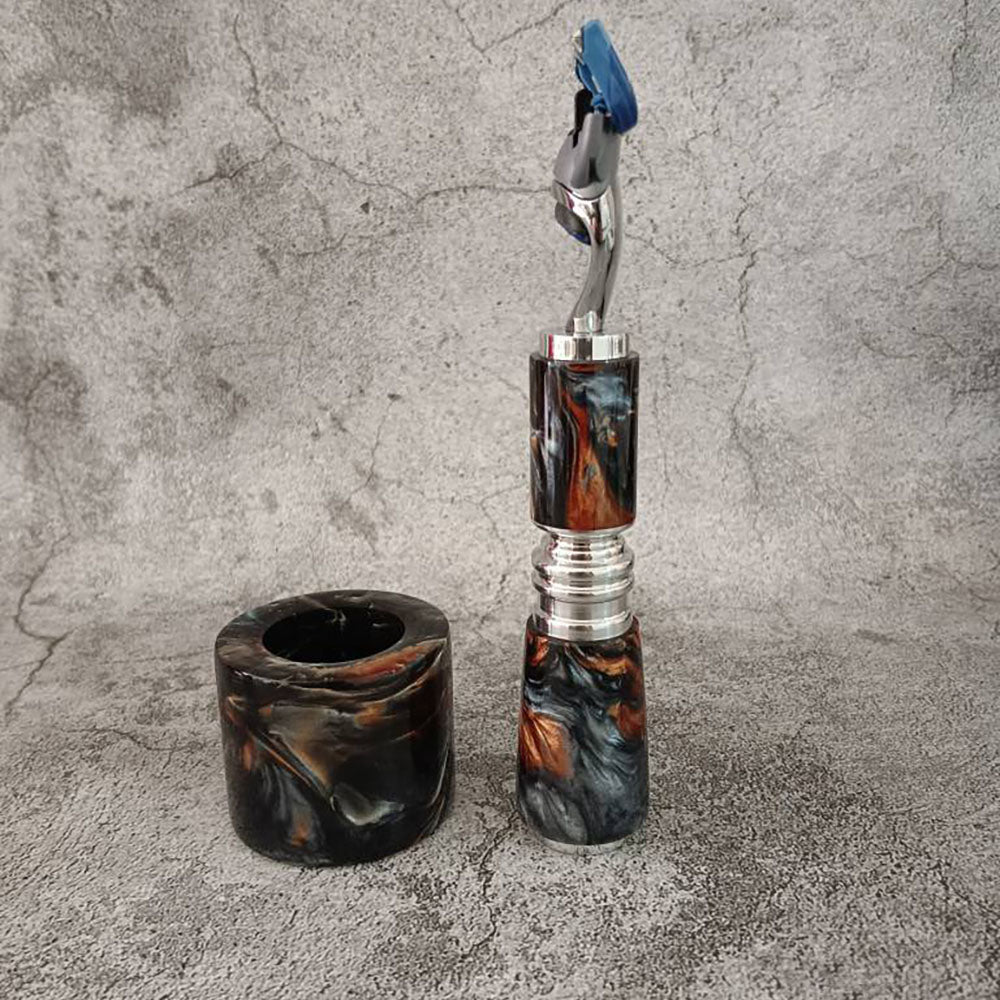 Custom made Resin Art Handle Razor Fit for Gillette Shaver Fusion 5 blades Gift