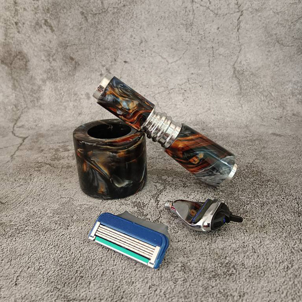 Custom made Resin Art Handle Razor Fit for Gillette Shaver Fusion 5 blades Gift
