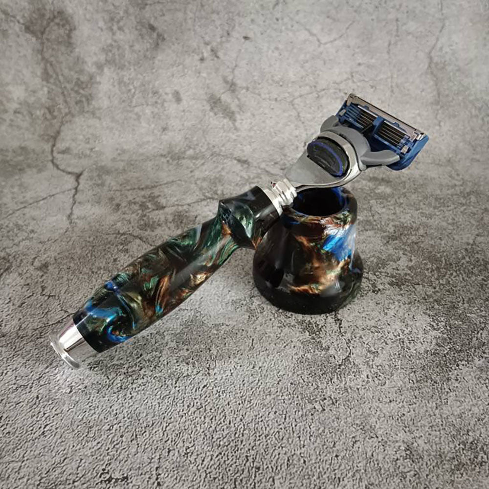 Custom made Resin Art Handle Razor Fit for Gillette Shaver Fusion 5 blades Gift