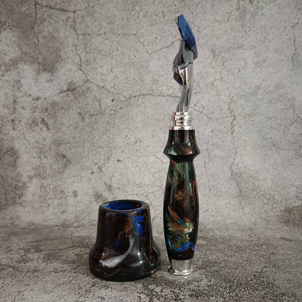 Custom made Resin Art Handle Razor Fit for Gillette Shaver Fusion 5 blades Gift