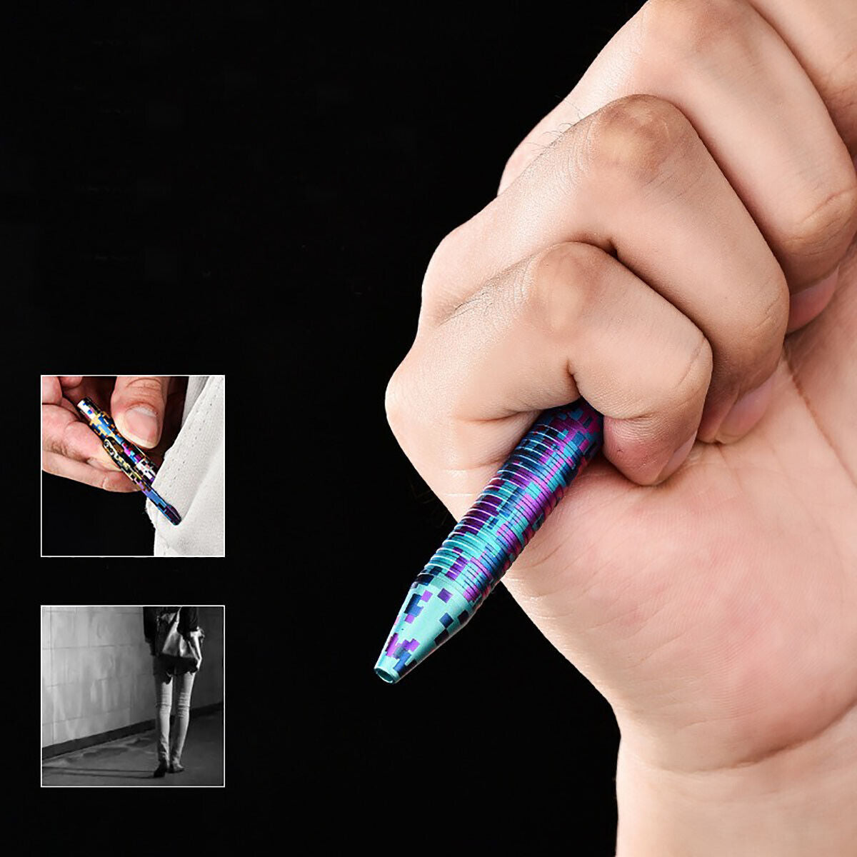 Colorful Titanium Alloy Pen Personalized Camouflage Bolt Design EDC Fashion Gift