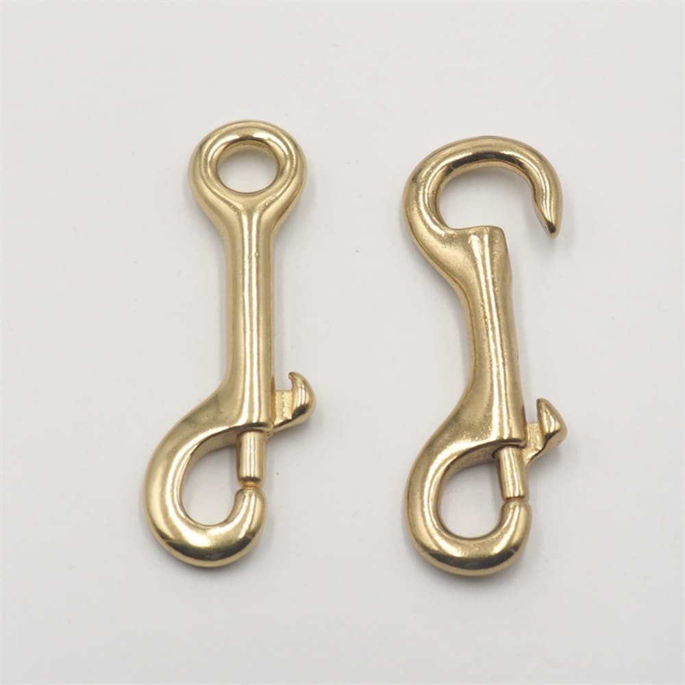 Solid Brass Double End Hook Buckle Heavy Duty Bag Connector Pet Leash Snap Clip
