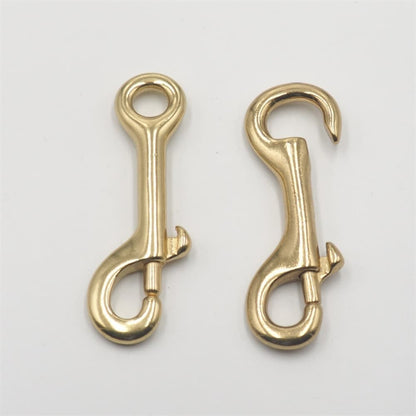 Solid Brass Double End Hook Buckle Heavy Duty Bag Connector Pet Leash Snap Clip