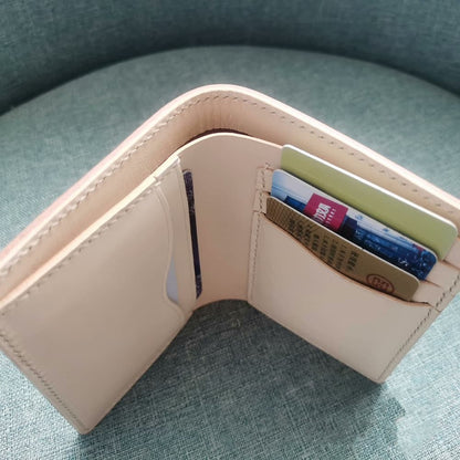 Handmade Vegetable Tanned Leather Long Wallet Genuine Cowhide Card Case Custom