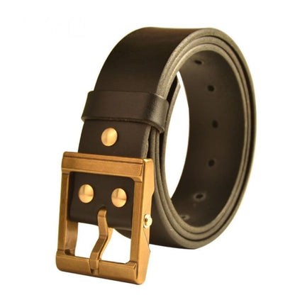 Solid Brass Removable Pin Belt Buckle for Leather Belt Handmade Jeans Men's 38mm