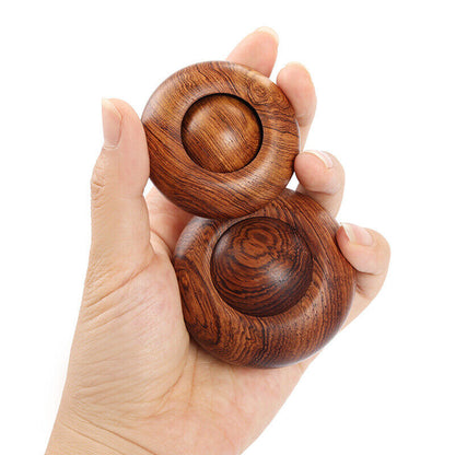 Luxury Wooden Craft Transfer Ball Finger Massager Hand Toy Relieve Pressure EDC