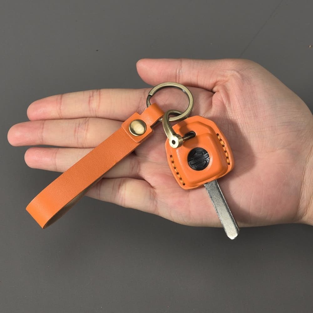 Genuine Leather Smart Key Case for 2025 Harley Pan America Sportster Fat Boy
