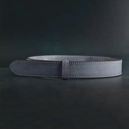 Handcrafted Italian Vegetable Tanned Leather Belt Strap with Hand Sewn Stitch