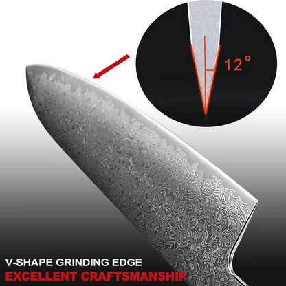 VG10 Damascus Steel Chef Knife Blank Blade DIY Home Hobby Kitchen Tools Material