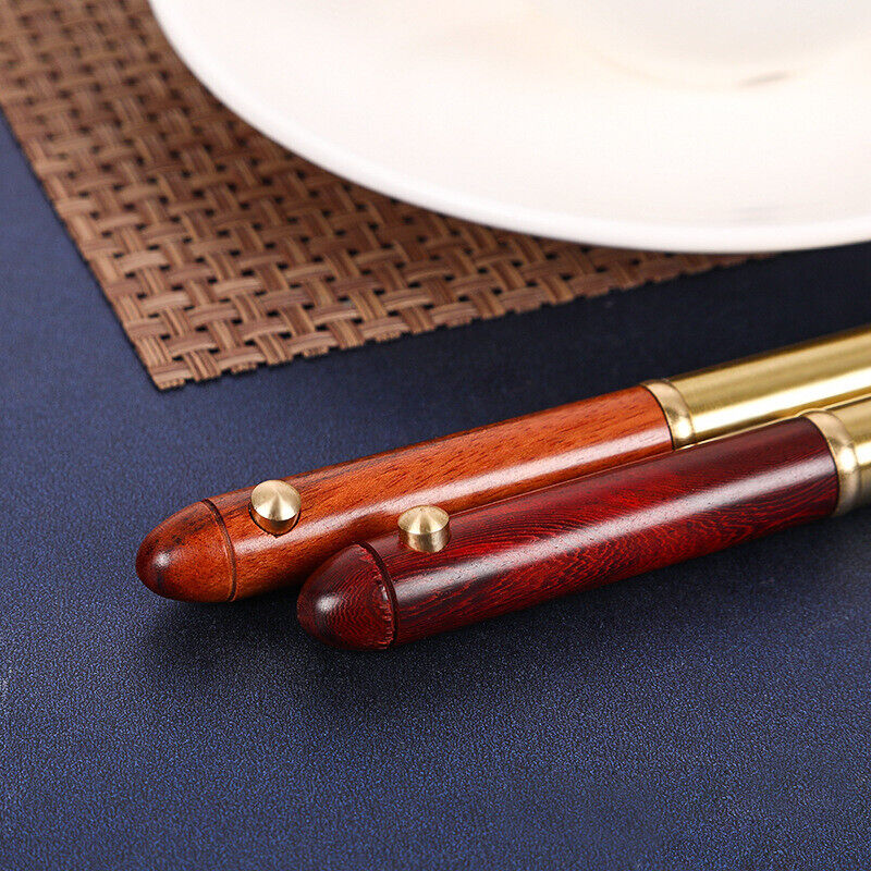 Custom Made Retro Solid Brass Sandalwood Craft Pen Ball Point Pen EDC Gift