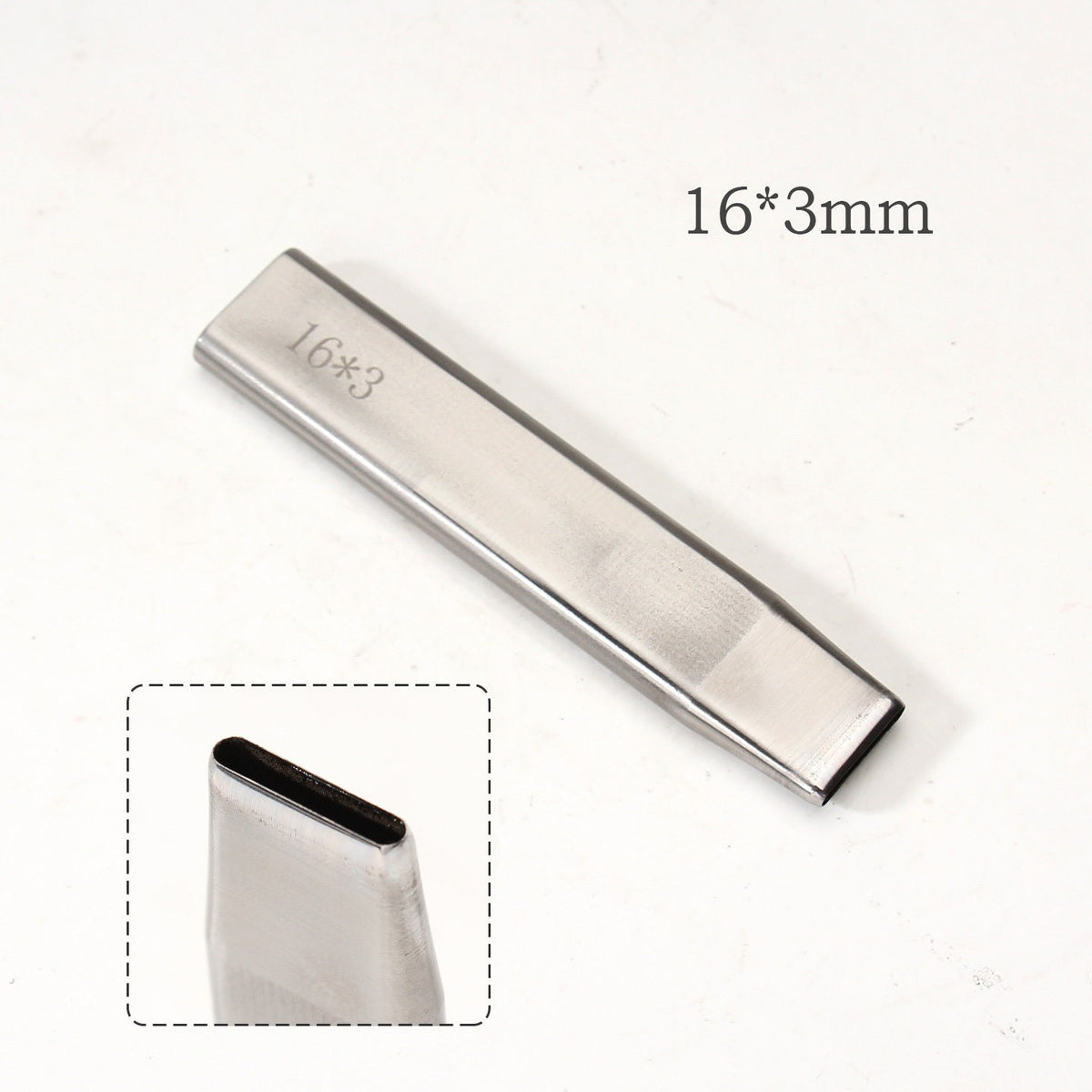 Leather Craft Belt Hole Punch Oval Flat Straight Teardrop Single DIY 440C Tool