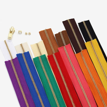 No3 Zipper Tape Brass Teeth One Way Zipper Bag Handbag Hand DIY Accessories
