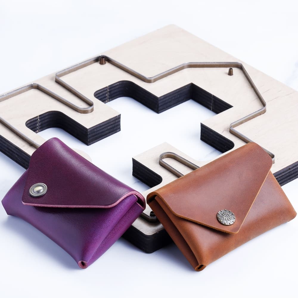 Japanese Steel No Sew Cutting Die Template for Leather Card Case Coin Purse DIY