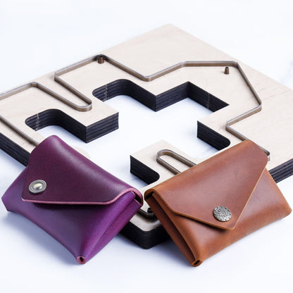 Japanese Steel No Sew Cutting Die Template for Leather Card Case Coin Purse DIY