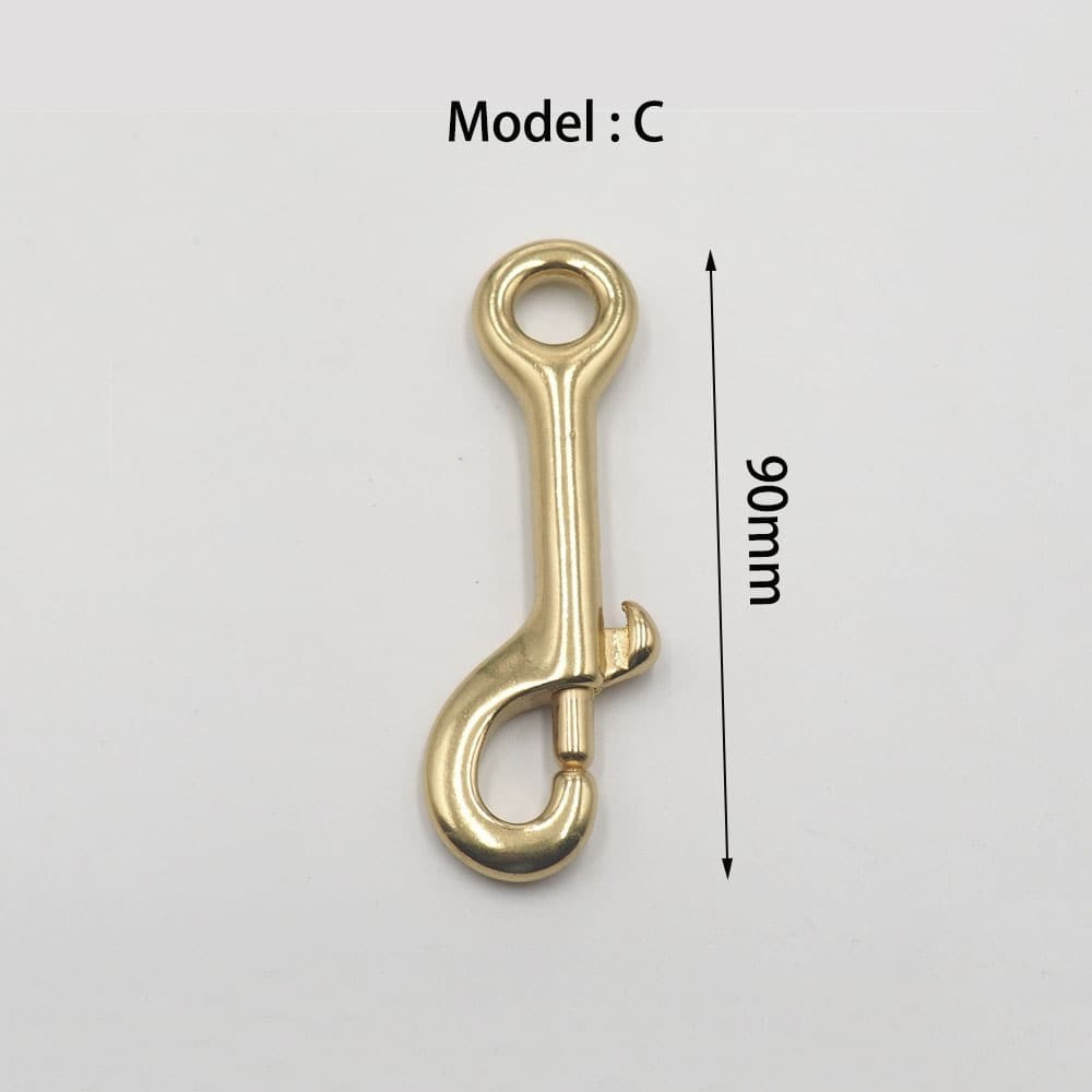 Solid Brass Double End Hook Buckle Heavy Duty Bag Connector Pet Leash Snap Clip