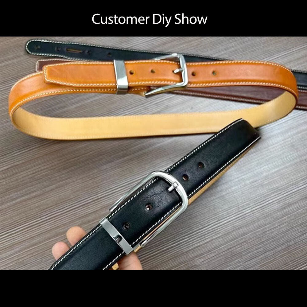 Full Grain Bison Vegetable Tanned Leather Belt Blank Material Hand Craft DIY