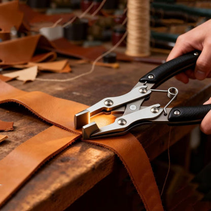 Leather Edge Pressing Pliers Flat Jaw Clamp Tool for DIY Leather Craft Work